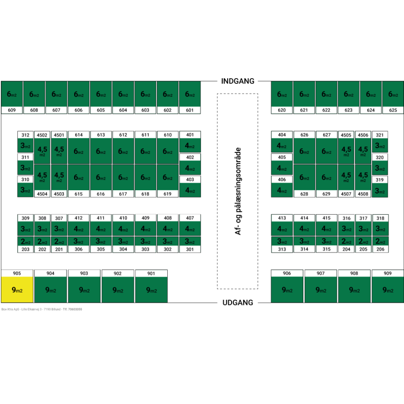 9 m2 DEPOTRUM nr. 905